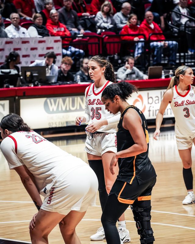 Ball State women's basketball graduate forward Bree Salenbien scored 20 points in the Cardinals' home opener, a 95-64 victory over Northern Kentucky, on Wednesday, Nov. 12, 2025.
