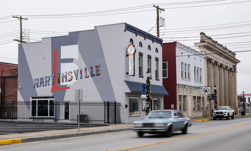 Cars pass through downtown Martinsville on Thursday, Nov. 20, 2025, in Martinsville.