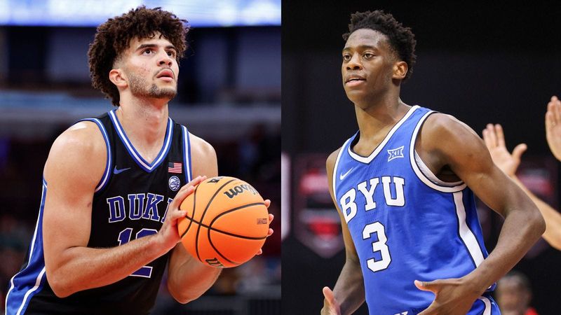 Duke's Cameron Boozer (left); BYU's A.J. Dybantsa