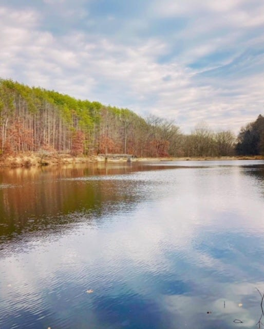 Strahl Lake at Brown County State Park.