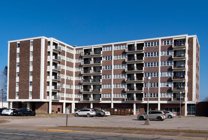 Buckner Towers, a property of the Evansville Housing Authority, located at 717 Cherry Street in Evansville, Indiana.
