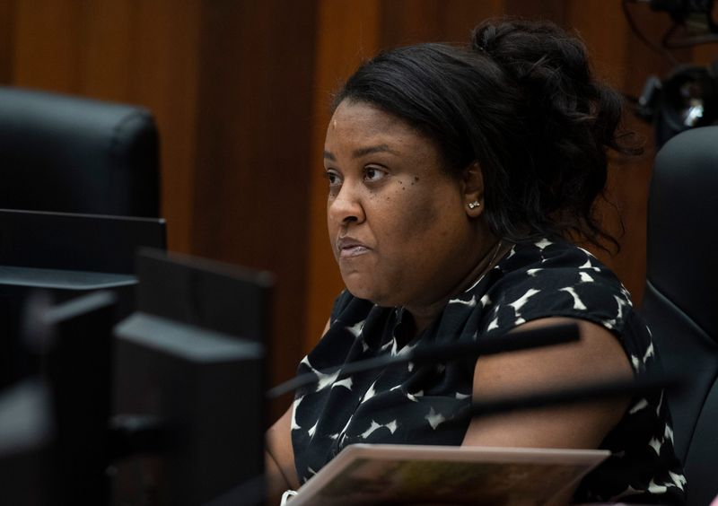Evansville Councilwoman Tanisha Carothers, D-Fourth Ward, during the 2026 city budget proposal to the Evansville City Council at the Civic Center Tuesday, Sept. 9, 2025.