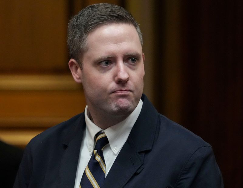 Indiana state Rep. Mitch Gore, D-Indianapolis, listens as lawmakers return for the 2026 legislative session Monday, Jan. 5, 2026, at the Indiana Statehouse in downtown Indianapolis.