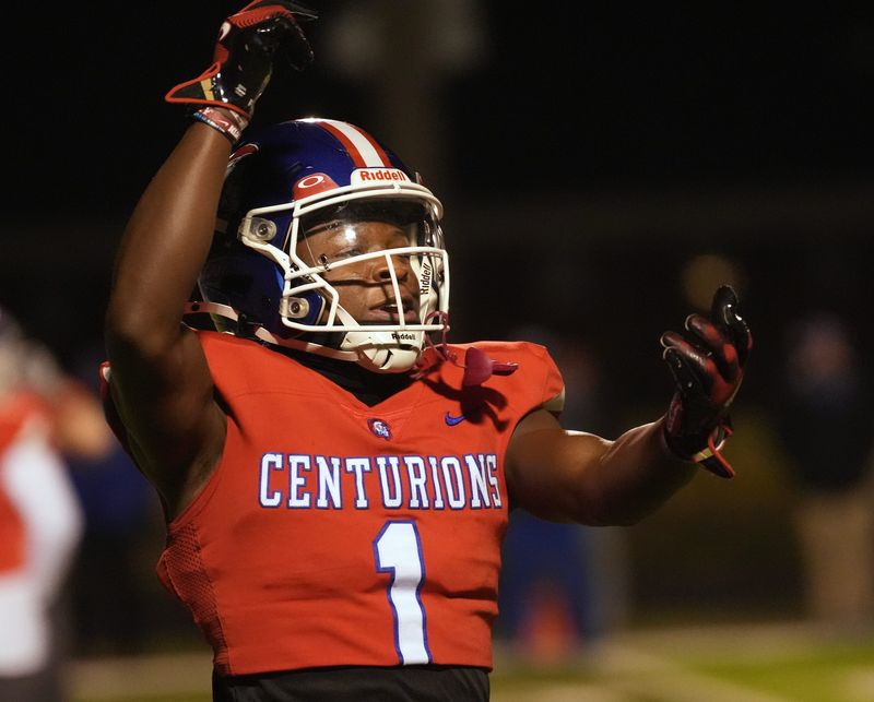 JaHyde Brown celebrates after they scored a touchdown against Bell County in the KHSAA 3A semi final game.
November 28, 2025