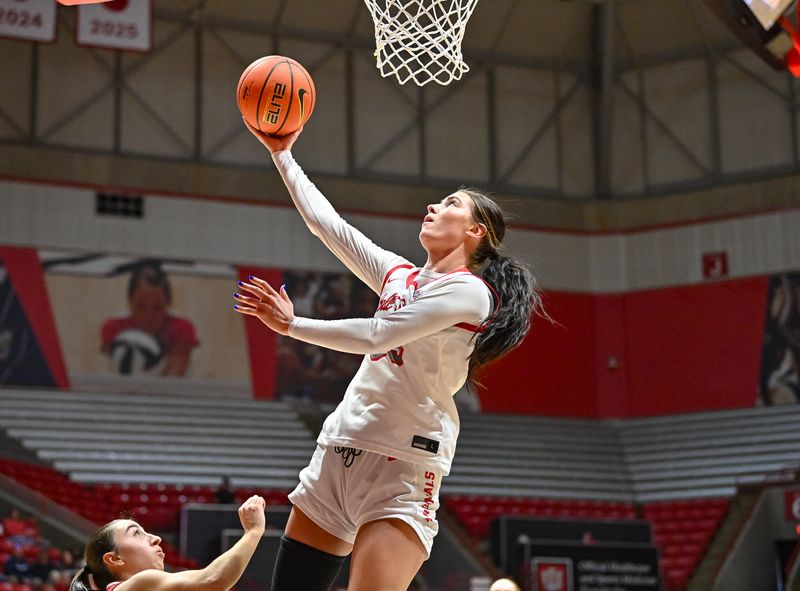 Ball State senior Bree Salenbien puts up a layup during a MAC women's basketball game against Miami (Ohio) Saturday, Jan. 24, 2026, at Worthen Arena in Muncie.