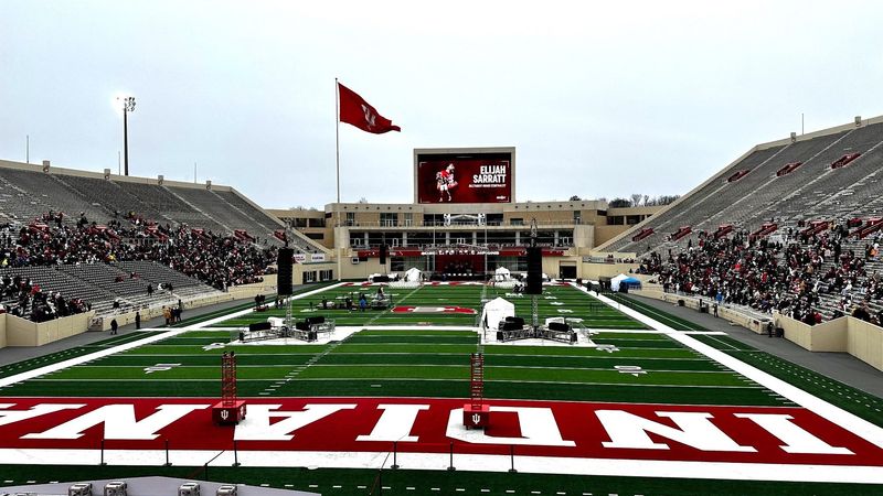 Thousands of fans gathered at Memorial Stadium on Jan. 24, 2026, to celebrate the Indiana Hoosiers' historic season.