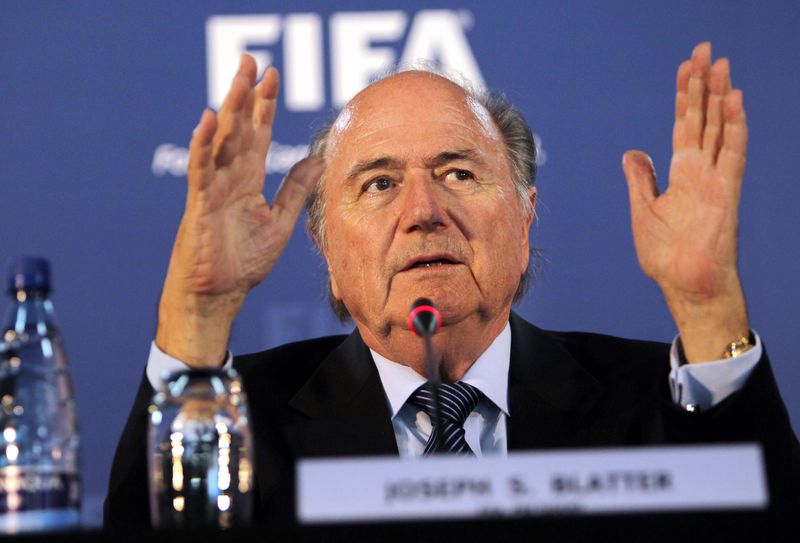 Then-FIFA president Joseph "Sepp" Blatter during a press conference in 2009.