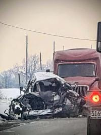 Four residents of Bryant were fatally injured on Tuesday, Feb. 3, when a semi-tractor trailer collided head-on with a van at Indiana 67 and Jay County Road 550 East.