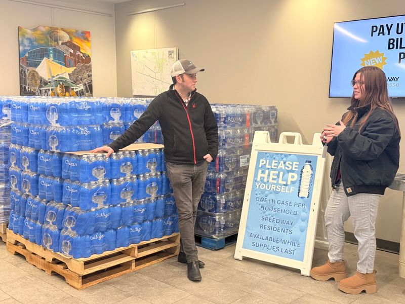 After a boil water advisory was issued in Speedway, officials offered residents free bottled water at the Speedway Municipal Center on Feb. 5, 2026.
