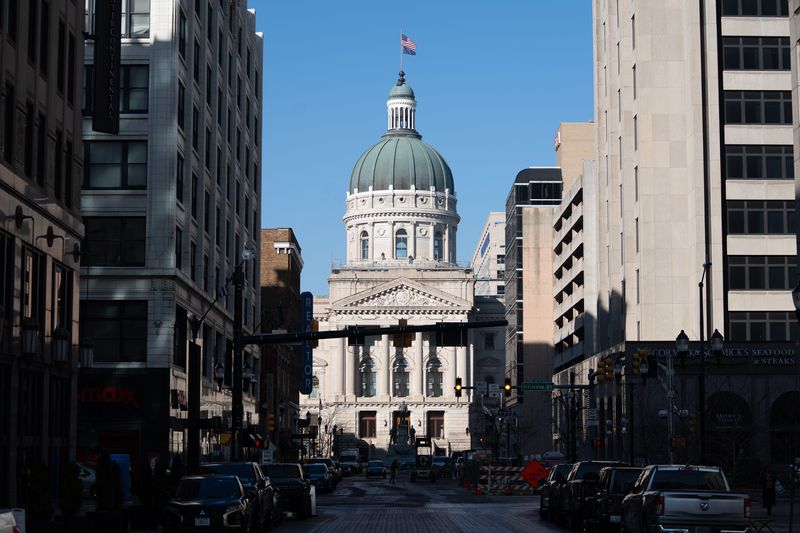 A look Friday, Feb. 27, 2026, at the Indiana Statehouse in Indianapolis.