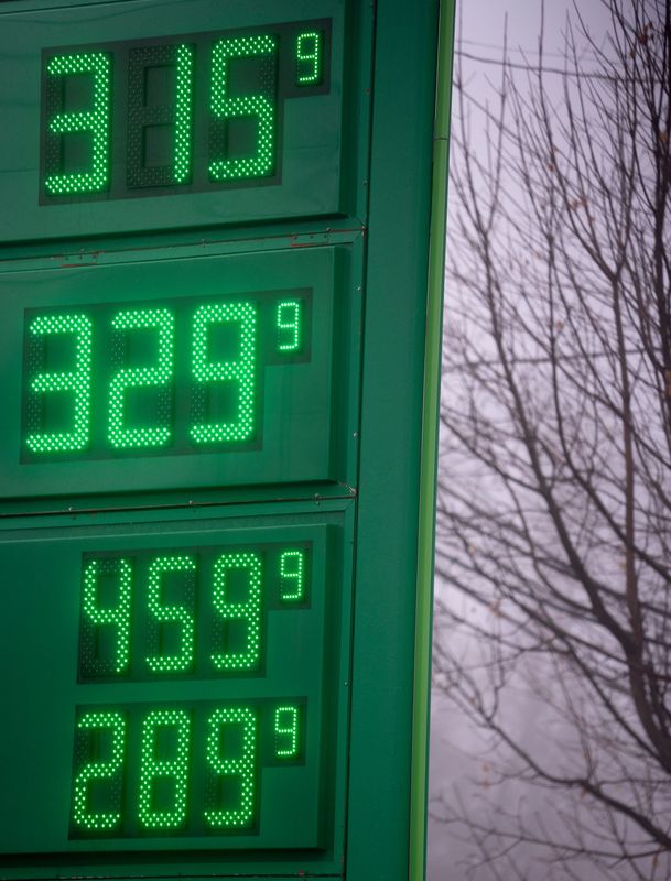 Gas prices are increasing in Indianapolis, as seen on Michigan Rd., Wednesday, March 4, 2026. Prices indicate regular credit, from top, regular cash, diesel and E86.