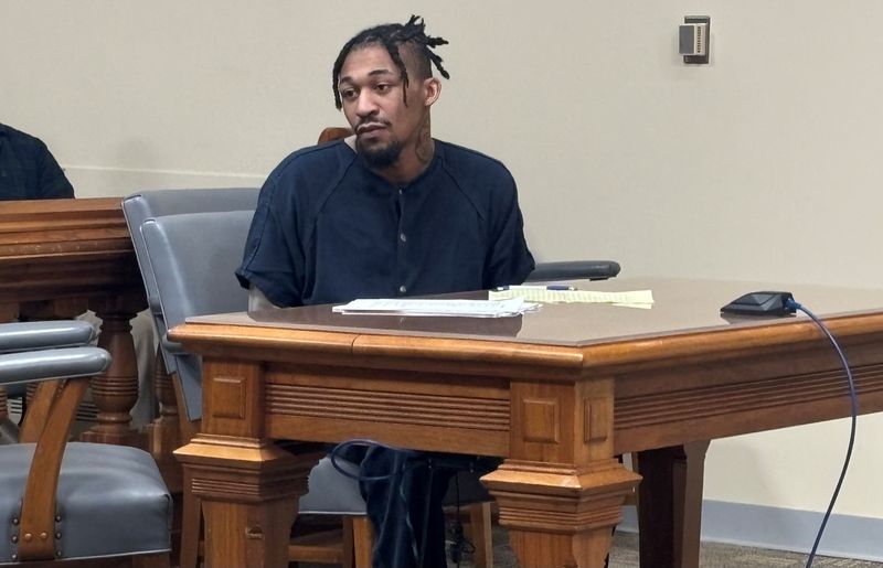 Elijah McLean pleaded guilty in January to assisting Seyene Vargas, who is accused of murdering Laportia Shenett and Kadeisha Ross on Feb. 28, 2025. He is seen here just before his sentencing hearing on March 4, 2026.