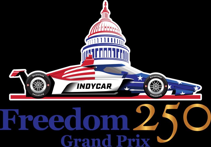 Official logo for the Freedom 250 Grand Prix, set for Aug. 23 in Washington, D.C.