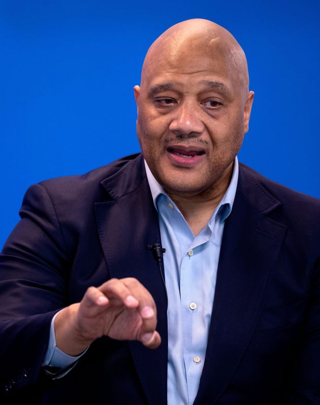 U.S. Rep. André Carson, a Democrat who represents Indiana’s 7th Congressional District in Indianapolis, is interviewed at The Indianapolis Star, Wednesday, March 11, 2026 in Indianapolis.