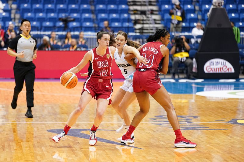 Caitlin Clark competes for USA Basketball in a World Cup qualifying tournament in Puerto Rico in March 2026.