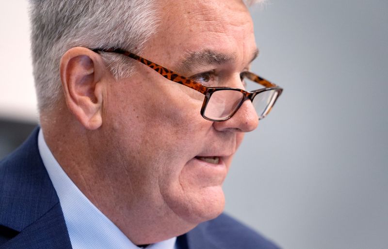 IURC Chairman Andy Zay questions AES representatives during the IURC investigative hearing on energy affordability Tuesday, March 24, 2026.