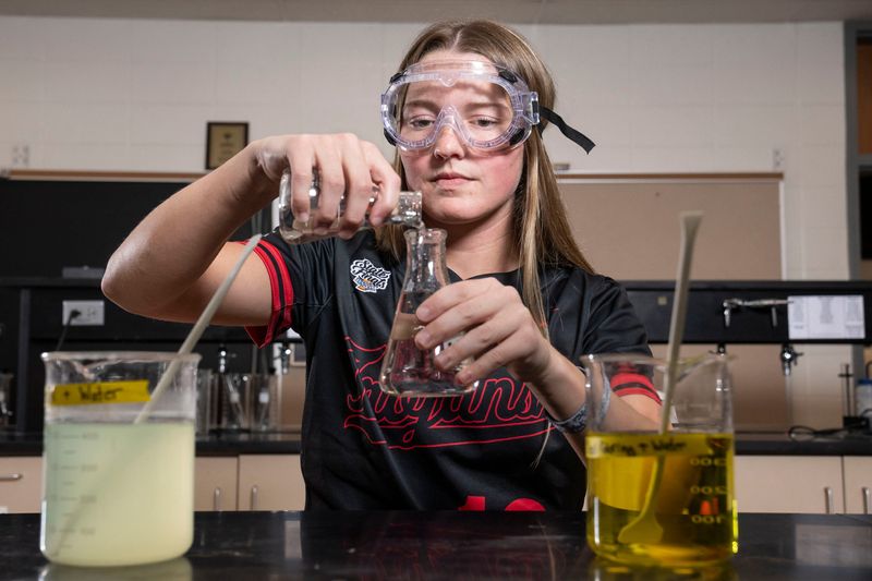 Center Grove’s Brynn Meyer poses for a photo Wednesday, March 11, 2026, at Center Grove High School in Greenwood, Ind.