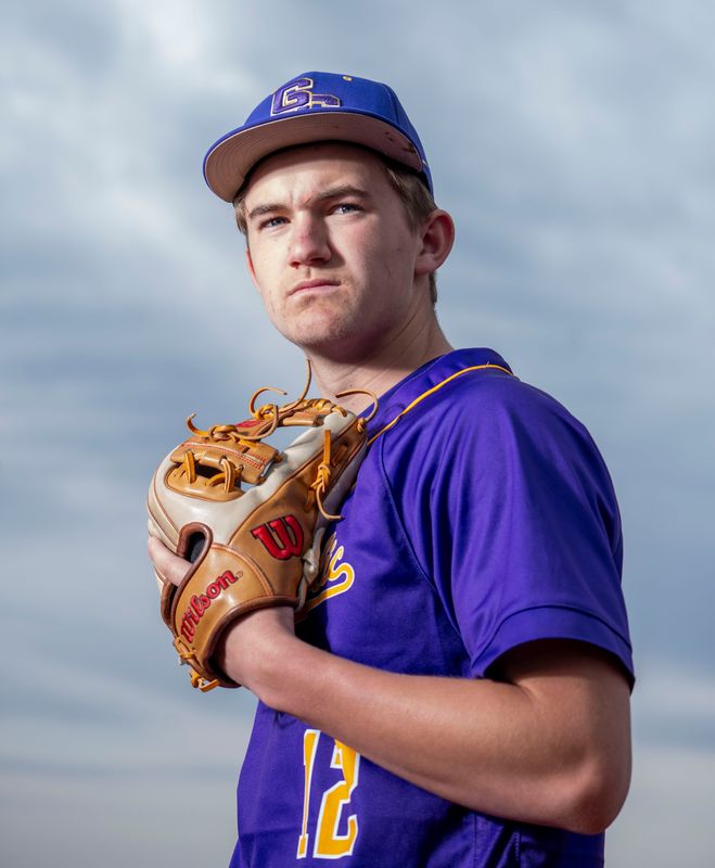 Guerin Catholic’s Ben Canada at Greenwood Sports Park Wednesday, March 25, 2026, in Greenwood, Indiana.