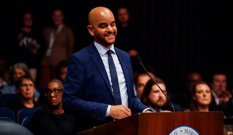 Indianapolis City-County Council member Ron Gibson is pictured before a vote by the Metropolitan Development Commission on the proposed Martindale Brightwood Data Center on April 1, 2026, in Indianapolis.