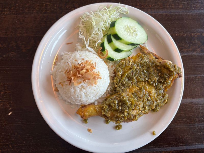 Ayam penyet, fried and smashed Indonesian chicken, is among the offerings at Wisanggeni Pawon, 2450 E. 71st St. April 1, 2026