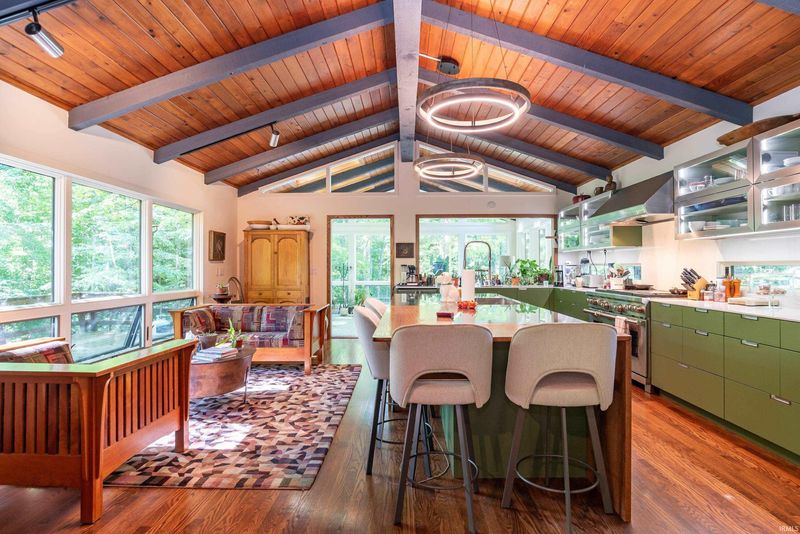 This $1 million private woodland home in Solsberry is listed as a 16 acre property with three bedrooms and three bathrooms.