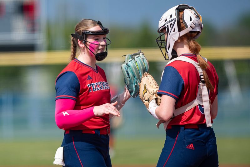 Hamilton Southeastern plays Tecumseh during the third annual Castle Softball Invitational presented by Peoples Bank at Deaconess Sports Park in Evansville, Ind., Friday, April 10, 2026.