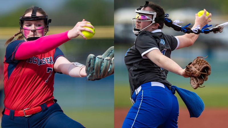 Tecumseh's Audrey Seiler and Hamilton Southeastern's Grace Swedarsky