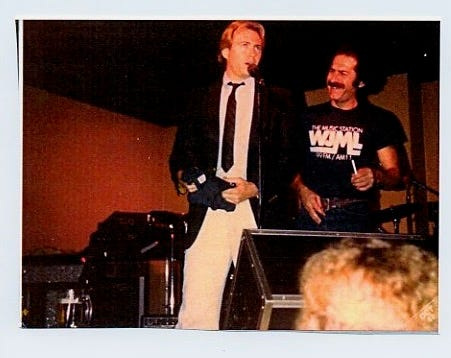 Bob Kevoian (right) and Tom Griswold became the city's most popular radio duo in the 1980s. Their "The Bob & Tom Show" was nationally syndicated in the 1990s and today is heard in more than 100 cities.