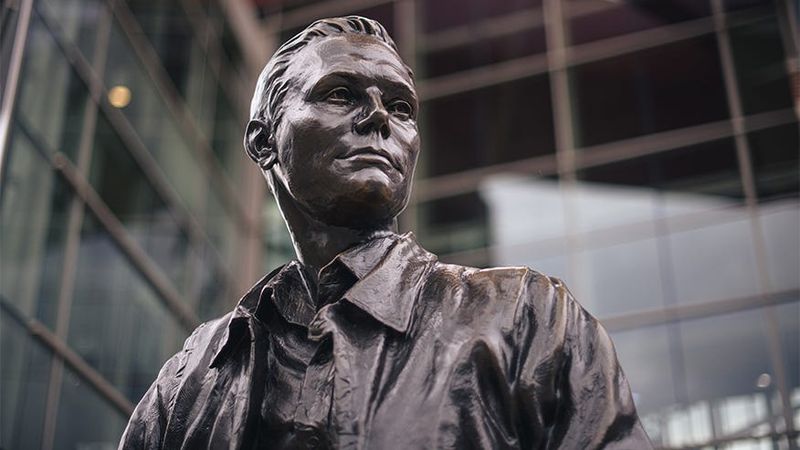 A statue of NASA astronaut and Purdue University alumnus Neil Armstrong sits on campus. The space pioneer’s legacy is now part of Purdue’s quest to honor the latest in space research with the inaugural Neil Armstrong Space Prize.