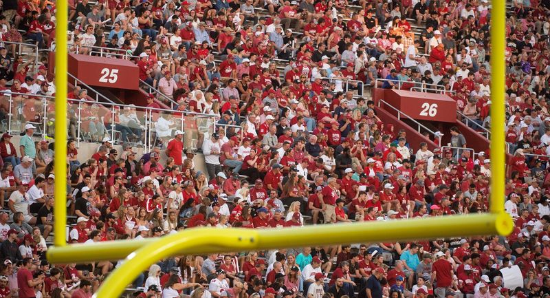 Fans during the Indiana football spring game at Memorial Stadium on Thursday, April 23, 2026.