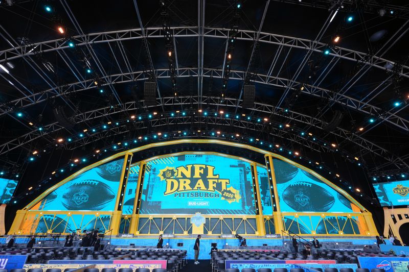 Apr 23, 2026; Pittsburgh, PA, USA; The 2026 NFL Draft Theater stage at Acrisure Stadium. Mandatory Credit: Kirby Lee-Imagn Images