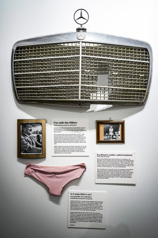 An art exhibition award winning journalist, Will Higgins, is titled “The Speedway’s Attic” at The Contemporary Art Museum of Indianapolis (CAMi) on Wednesday, May 7, 2026, in Indianapolis. This section chronicles the one of Hitler’s cars was exhibited, along with a ‘supposed’ item from Eva Braun.