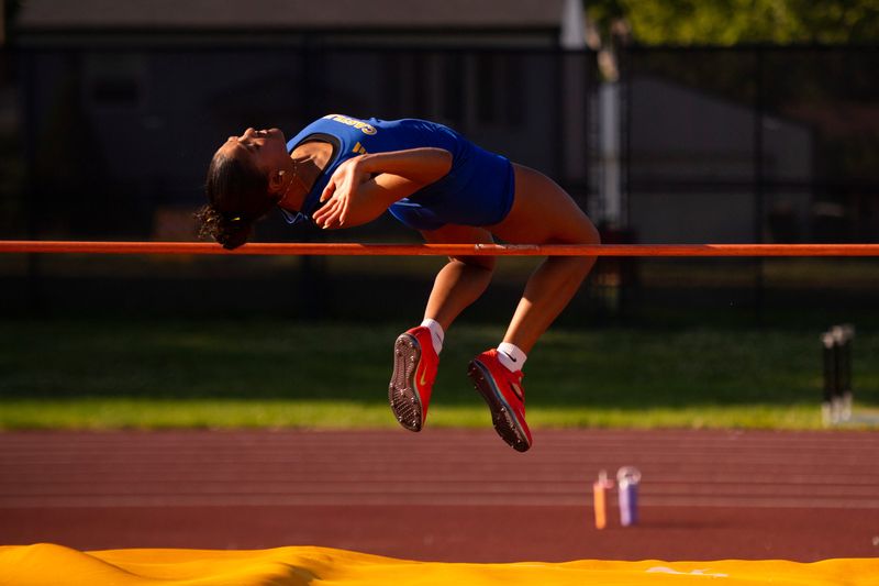 Castle’s Jalyn Zaccardelli clears the bar during the SIAC Girls Track and Field meet at Central High School in Evansville, Ind., Tuesday, May 12, 2026.