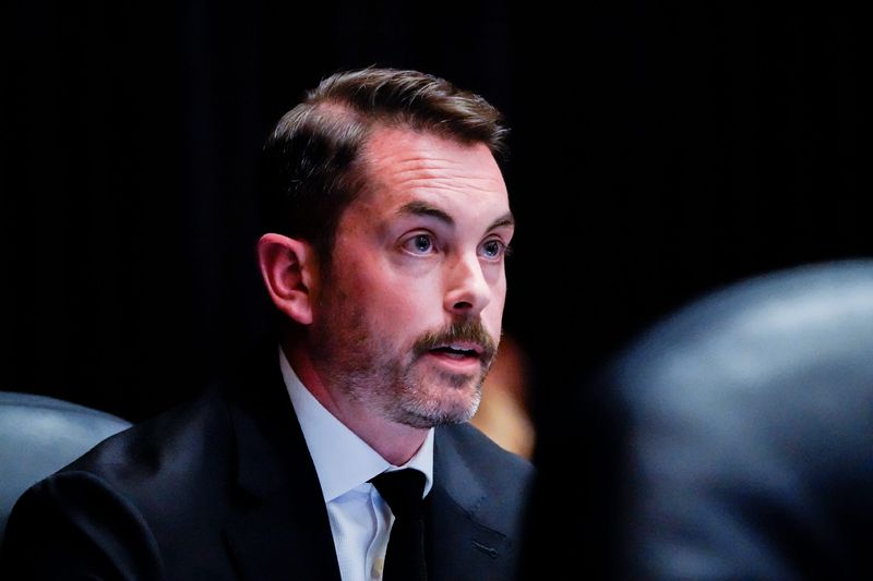 Andrew Merkley, director of the Office of Public Health and Safety (OPHS) is questioned during a City-County Council Public Safety and Criminal Justice Committee meeting at the City-County Building on Wednesday, May 13, 2026, in Indianapolis.
