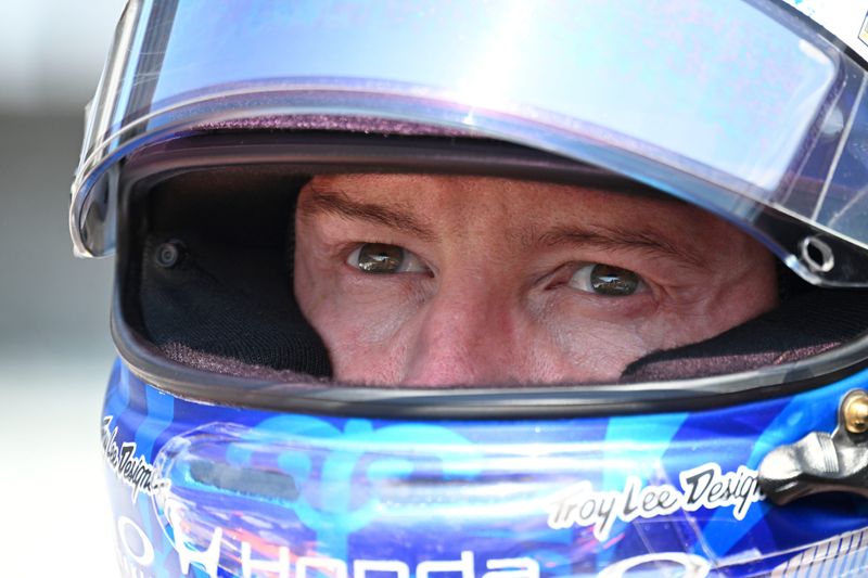 Chip Ganassi Racing driver Scott Dixon (9) prepares to make his run Sunday, May 17, 2026, during qualifying for the 110th running of the Indianapolis 500 at Indianapolis Motor Speedway.