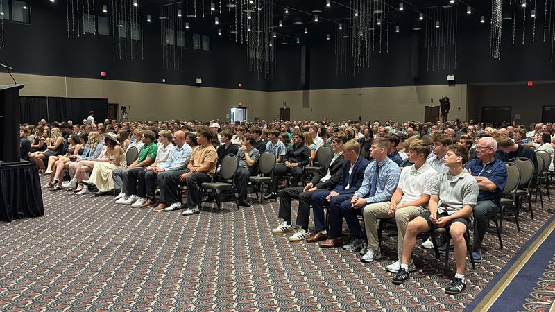 Delaware County's best high school athletes, coaches and their friends and families make up the audience at the Horizon Convention Center for the 2026 Delaware County Athletic Awards.