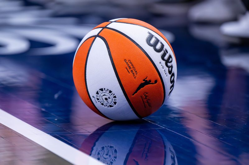 An WNBA basketball basketball, Sunday, May 17, 2026, at Gainbridge Fieldhouse.