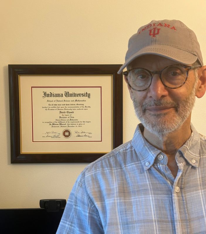 David Chusid just earned his bachelor's degree at 74, was accepted to a master's program at 75, and may be packing up his life in Florida to move to New York. He plans to teach high school math.
