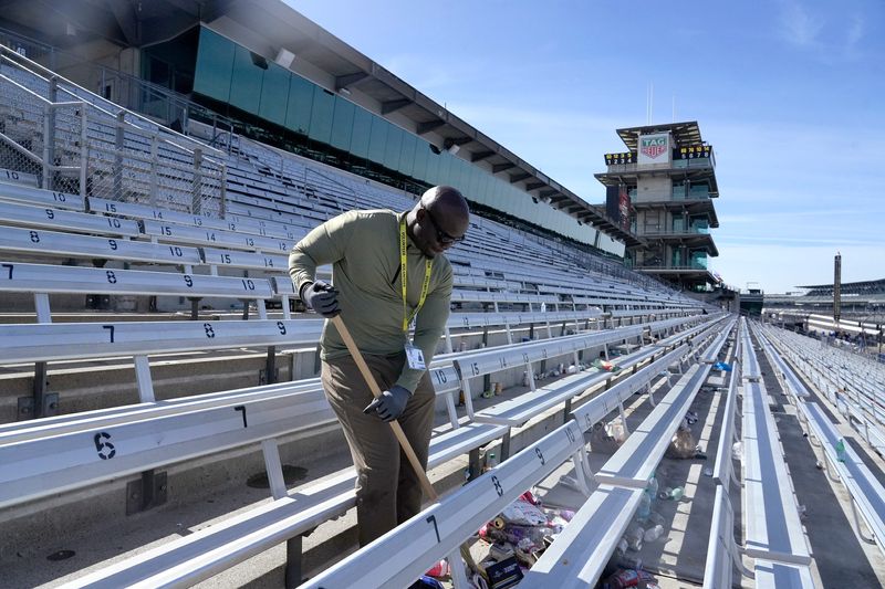 Philip Logan volunteers with the Liberian Association of Indiana on Monday, May 25, 2026, following yesterday’s 110th Indianapolis 500 at the Indianapolis Motor Speedway.