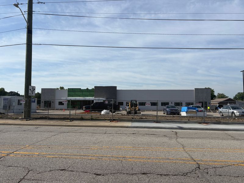 A large structure going up at 1815 Albany St. in Beech Grove will be a plumbing training school.