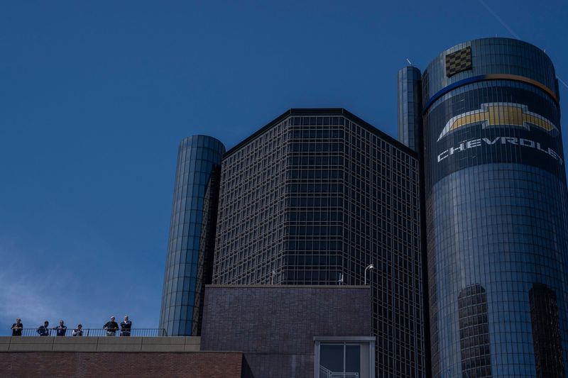 Spectators watch from a rooftop near the Renaissance Center during the Chevrolet Detroit Grand Prix presented by Lear in Detroit on Friday, May 29, 2026.