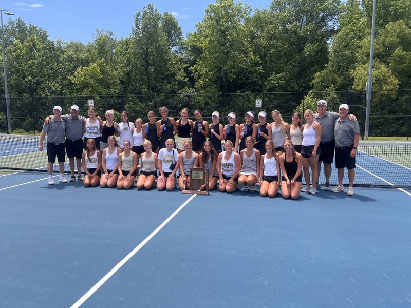 Jasper girls tennis after winning semi-state on May 30, 2026