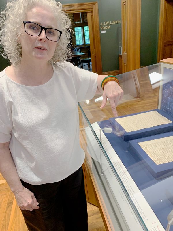 Erika Dowell, curator of the Lilly Library exhibition “The Declaration of Independence: The Motives, The Moment,” will lead tours at the Indiana University museum on June 13, 2026.