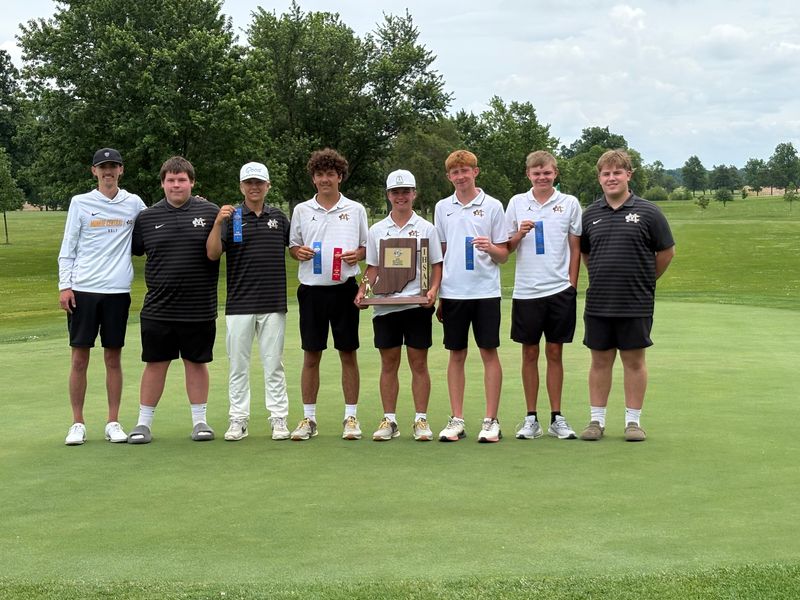 Monroe Central boys golf won its first sectional title since 2021 at Hickory Hills Golf Club on Monday, June 8, 2026.