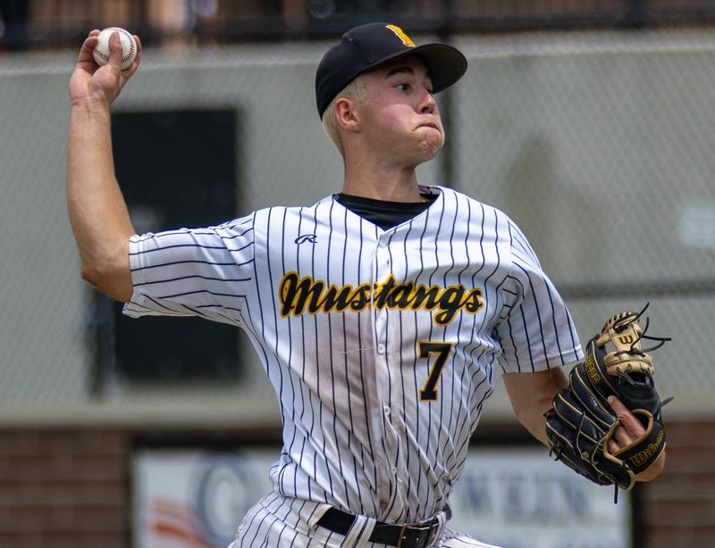 Kouts Billy Miller on Saturday, June 13, 2026, during the Class A semi-state semifinal game at Loeb Stadium in Lafayette, Ind. Kouts defeated Rossville, 9-1.