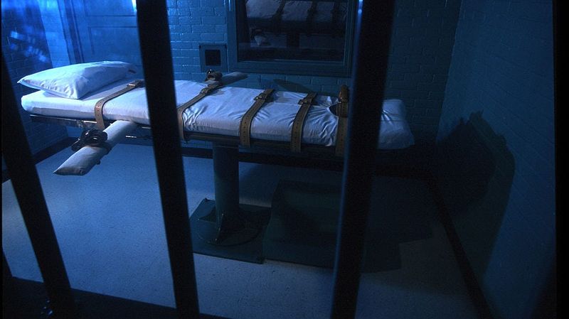 The Texas death chamber in Huntsville, TX, June 23, 2000 where Texas death row inmate Gary Graham was put to death by lethal injection on June 22, 2000.