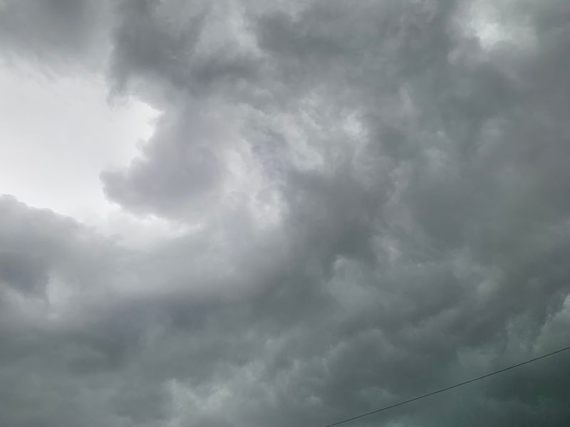 Storm clouds swirl above the west side of Springfield around 4:45 p.m. on June 17, 2026.
