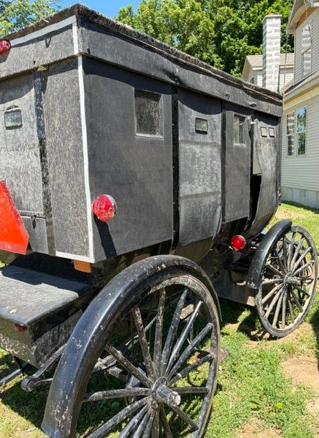 Tim and Liz's damaged buggy.