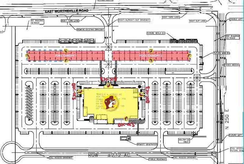 Initial plans for a Buc-ee's location in Greenwood off of Interstate 65. The zoning proposal will be heard on June 22 but isn't expected to be voted on until July.