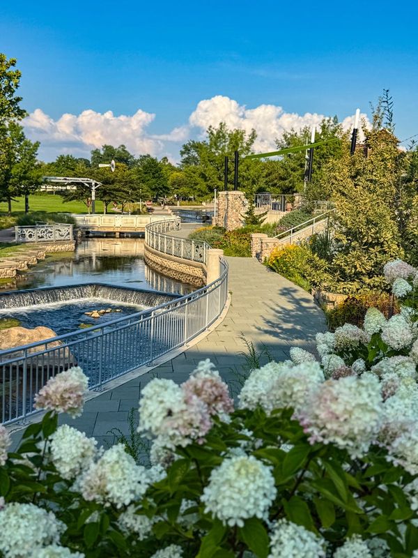 Mishawaka's downtown river walk.